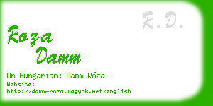 roza damm business card
