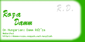 roza damm business card